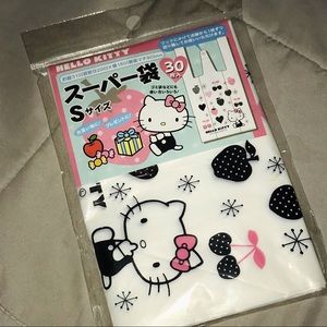 Sanrio Hello Kitty Plastic Bags 30 Pack White Pink Stars Goodies Treats Gifts